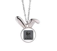 Collar con colgante de conejo con diseño de cigarrillo que quema bajo l sin tabaco