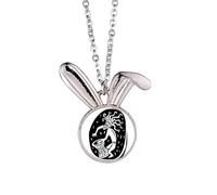 Collar con colgante de conejo con diseño de faraón del antiguo Egipto