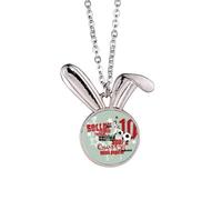 Collar con colgante de conejo con diseño de graffiti Street Boy Soccer Sed Best Rabbit
