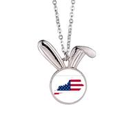 Collar con colgante de conejo de Kentucky, joyería de animal para regalo
