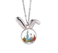 Collar con colgante de conejo de la catedral de la catedral de Moscú con diseño de conejo, joyería de regalo