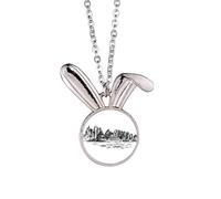 Collar con colgante de conejo de la ópera de Sídney de Australia Sydney, joyería de regalo