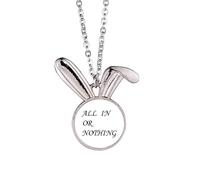 Collar con colgante de conejo de moda Art Deco All In Or Nothing