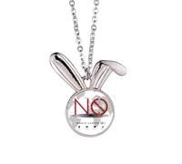 Collar con colgante de conejo para el Día Mundial del Cáncer, no fumar, joyería de regalo