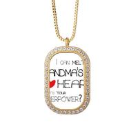 Collar con colgante de corazón con texto en inglés "I Can Melt My Grandma's Heart Nana"