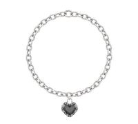 Collar con colgante de corazón único con textura de aleación, joyería para el cuello para expresar la cadena de amor