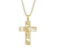 Collar Con Colgante De Creencia - Joyería De De Hip Hop Ahuecada | Accesorio De Calle Diario Para Hombres Y Mujeres, Citas Para Viajes En Casa, Cadena Con Colgante Llamativo De Acero Inoxidable