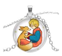 Collar con colgante de cristal con logotipo del príncipe pequeño, joyería para hombres y mujeres, 3