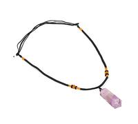 Collar con Colgante de Cristal, Cuarzo, Doble Punta, Fortuna, Amatista, Curación, Colgante de Piedras Preciosas de Doble Punta, Dijes de Joyería de Cristal de Dos Puntas