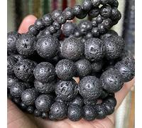 Collar con colgante de cuentas de piedra natural de 4, 6, 8, 10 mm, cuentas de jaspe para hacer joyas, pulseras y collares (color: cristal mu, tamaño: 8 mm, 45 a 46 piezas)