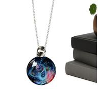 Collar con Colgante de del Solar - (2,2 cm) Joyería de Bola de de Cielo Estrellado cósmico | Colgante Planet Galaxy Universe para Mujer y Unisex | Regalo de Amante del Espacio