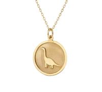 Collar con colgante de dinosaurio de plata de ley 925 y oro |LK_NLC_01253 | plated 26mm engraved celestial sun round medallion necklace with 18 inch cable chain symbolic nature
