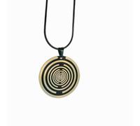 Collar con colgante de disco Lakhovsky MWO de 35 mm para hombre o mujer, oscilador multionda, colgante de bobina Tesla, cobre dorado negro con cadena