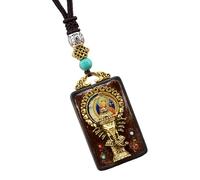 Collar con colgante de elefante de madera de ébano para la suerte, ligero, cómodo, diseño versátil, adecuado para eventos casuales y formales, One Size, como se describe, como se describe