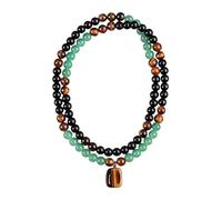 Collar con colgante de espiritual unisex, collar de piedra de 15,75 pulgadas con obsidiana aventurina verde, accesorio de con diseño elegante, joyería curativa con acabado elegante para