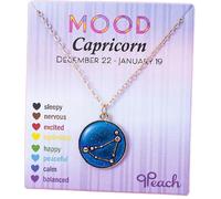 Collar con colgante de estado de ánimo que cambia de color con detección de temperatura, 12 constelaciones, collar con tarjeta de mensaje para mujer, horóscopo de astrología, joyería, regalos de