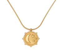 Collar con colgante de estrella y luna para mujer, collar personalizado, hermoso y versátil que se puede llevar apilable, adjustable, Zirconia cúbica