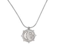 Collar con colgante de estrella y luna para mujer, collar personalizado, hermoso y versátil que se puede llevar apilable, adjustable, Zirconia cúbica
