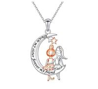 Collar con colgante de estrella y luna para niñas, mujeres, amistad, madre, hija, regalos únicos de cumpleaños, siempre mi hermana, para siempre mi amiga, collar infinito para mejor