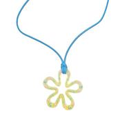 Collar con colgante de flor hueca de moda, acrílico, simple y delicada, para mujeres y niñas, uso diario