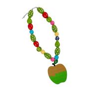 Collar con colgante de fruta colorida que aumenta la dopamina que incorpora cuentas de madera para emociones positivas, mejora el placer a través de detalles artísticos, cómodo collar hecho a mano con