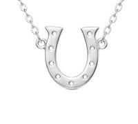 Collar con colgante de herradura de Amuleto de la suerte |LK_NLC_03031 | filigreesmall zen yoga pendant protection faith symbol jewelry khamsa chamsa charm with 18 inch chain