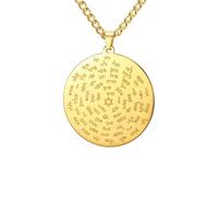 Collar con colgante de hexagrama bíblico judío de los 72 nombres de Dios, grabado con láser