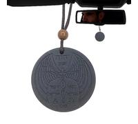 Collar con colgante de hombre volcánico, joyería de tótem cuántico, material fuerte de piedra volcánica con textura natural, elegante diseño de colgante para hombres y mujeres, uso diario, energía