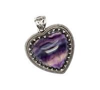 Collar con colgante de labradorita de estilo vintage con elegantes piedras preciosas de amatista para mujer, busca un colgante de piedra elegante y único, talla única, como se describe, como se