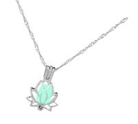 Collar con colgante de loto, collar de fiesta de moda, adecuado para añadir misterio a tu cita de atuendo de noche, talla única, como se describe, como se describe