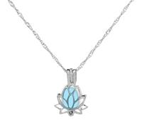 Collar con colgante de loto, collar de fiesta de moda, adecuado para añadir misterio a tu cita de atuendo de noche, talla única, como se describe, como se describe