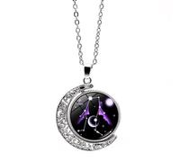 Collar Con Colgante De Luna Hueca Giratoria Que Brilla En La Oscuridad Con Las 12 Constelaciones Para Hombre Y Mujer Con El Signo Zodiacal Horóscopo Y Astrología Regalo De Joyería Para Géminis
