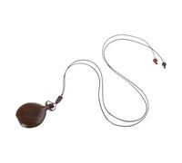 Collar con colgante de madera de estilo chino tradicional con nudo deslizante, petaca única adecuada para un ajuste ajustable y cómodo de llevar, talla única, como se describe, como se describe