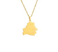 Collar Con Colgante De Mapa Brillante De Bielorrusia Mapa Nombres De Ciudades Joyería Étnica Con Encanto Regalos De Recuerdo De Viaje Para Hombres Mujeres Cadena De Suéter Unisex Cadena De Clavícula