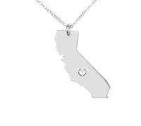 Collar con Colgante De Mapa De California: Contorno De EE. UU., Cadena De Suéter De 50 Cm con Dije De Color Sólido, Regalos Conmemorativos para Hombres, Mujeres, Madre, Hija, F