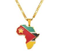 Collar con Colgante De Mapa De Mozambique: Gargantilla De Cadena De Clavícula De Mozambique, Cadena para El Cuello, Collar con Símbolo De Joyería, Collar De Amistad para Mujeres, Hombres, Joyería