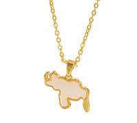 Collar con colgante de mapa de Venezuela para mujeres y hombres, joyería de acero inoxidable, joyería venezolana, collar con colgante de bandera de mapa de Venezuela, regalo venezolano, 1pcs, A