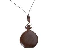 Collar con colgante de matraz de madera de estilo étnico, accesorio único de moda para trajes diarios, adecuado para mujeres regalo de cumpleaños, como se describe