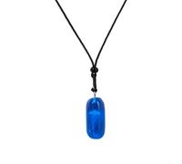 Collar con colgante de medusa que brilla en la oscuridad para buceo, resina luminosa, dije de vida marina, ajustable para joyería temática de cordón trenzado (azul)