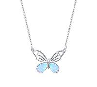 Collar con colgante de metamorfosis - Collar con colgante minimalista de plata de ley 925 para mujer, cadena ajustable