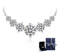 Collar con colgante de moissanita para mujer, plata de ley 925, collar de corazón de diamante de moissanita de 1 a 5 quilates, regalo para esposa, color D, VVS1, regalo romántico de aniversario para