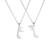 Collar con colgante de nota musical, rompecabezas personalizado, conjunto de collar de amistad, joyería a juego, regalos de cumpleaños de San Valentín,