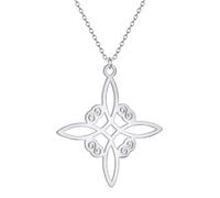 Collar con colgante de nudo de bruja para mujer, gargantilla vintage sobrenatural