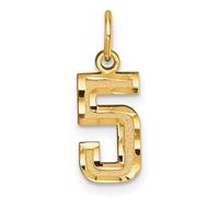 Collar con colgante de número de juego deportivo de oro amarillo de 10 quilates de 7 mm para mujer, One Size, Metal Oro amarillo Oro metal Oro amarillo, No es una piedra preciosa