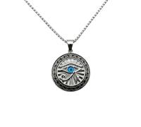 Collar con colgante de ojo de Horus del antiguo Egipto, aleación de zinc chapado en oro de 18 quilates, diseño retro de cabeza de águila estilo hip hop, simboliza protección y sabiduría, regalo para