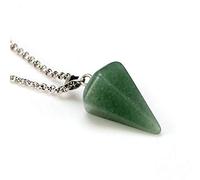 Collar con colgante de péndulo de cuarzo de cristal de Chakra para mujeres, hombres, niñas, regalo-06