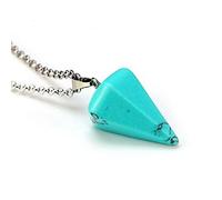 Collar con colgante de péndulo de cuarzo de cristal de Chakra para mujeres, hombres, niñas, regalo-0901