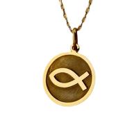 Collar con colgante de pez cristiano de plata de ley 925 |LK_NLC_01003 | yoga pendant. eastern flower. ohm zen yogi jewelry. simple boho bohemian charm. gift with 18 inch chain