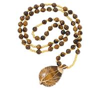 Collar Con Colgante De Piedra Natural De 6 Mm, Árbol De La Vida, Envuelto En Alambre, Con Forma De Lágrima Y Gema. Joyería Bohemia Hecha A Mano Con Cristales Curativos. Regalo Ideal Para Hombres