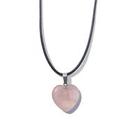 Collar con colgante de piedra natural en forma de corazón de ágata ojo de tigre para mujeres y hombres, joyería para hacer joyas, collar de regalo para mujeres y hombres, cuerda de cera de piedra